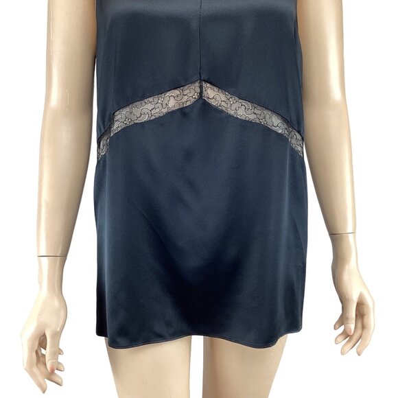 Rag & Bone Top Size Medium Black Lace Trim‎ Silk Sleeveless - Picture 7 of 7